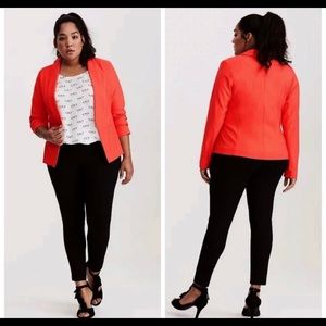 Torrid NWT Cutaway Blazer Jacket in Hibiscus - 0X